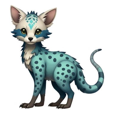 Modern Feral Rare Fantasy Vernid-Trico-species by LiLaiRa, random markings, full body sticker
