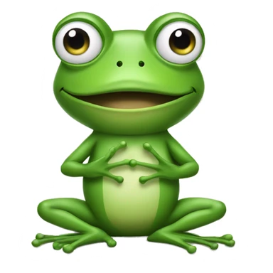 frog doing quotation marks with hands sticker