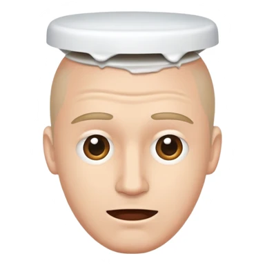 Toilet with a man’s head sticker