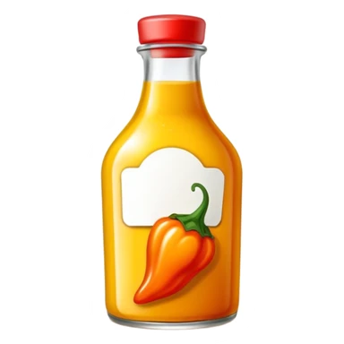 Botella de salsa de habanero con tapa amarilla  sticker