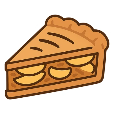 slice of apple pie flat toon style sticker