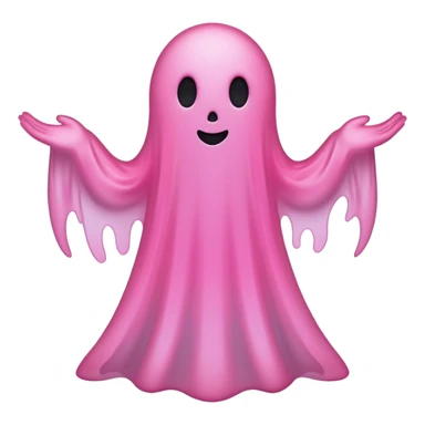 pink ghost shiloette sticker