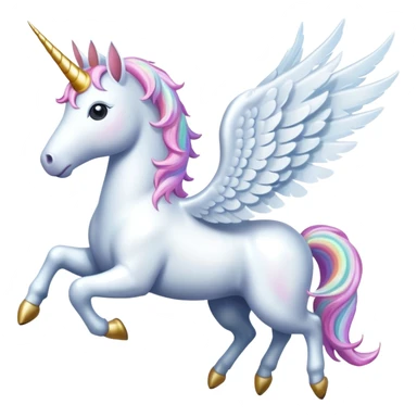 A unicorn fly with wings sticker