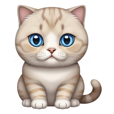 Skottish fold cat blue eyed sticker