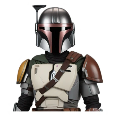 latino without helmet mandalorian with armor sticker