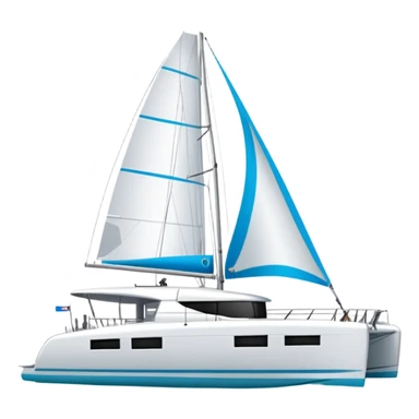 catamaran that looks like a lagoon 42 on a white background. Just the catamaran with no wording on the boat sticker