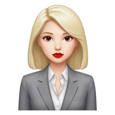 woman simple suit jacket shirt polish red sticker