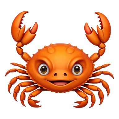 cute crab with big eyes and a smiling face, variation 3 sticker