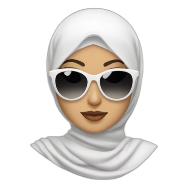 hijabi Emirati with sunglasses sticker