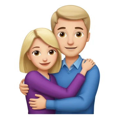 two Bestie man and woman coworkers teacher hug sarcastic sticker