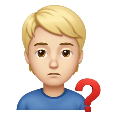 thinking face with raised eyebrow and question mark sticker