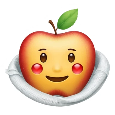 gauze strip, white, slightly frayed ends, simple, apple style emoji sticker