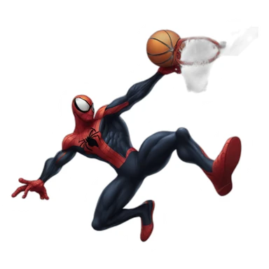Venom slam dunks on spiderman sticker