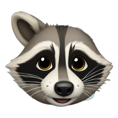 Raccoon Christm sticker