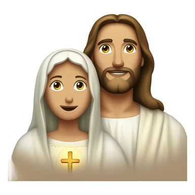 jesus christ et la vierge marie sticker