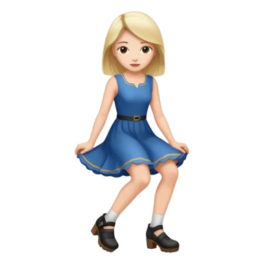 Beautiful girl with one knee down sticker