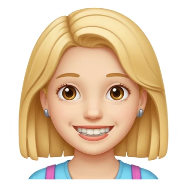 girl with braces  sticker