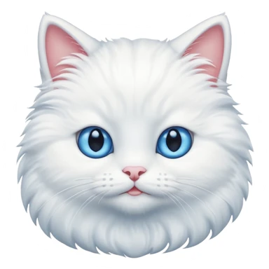 White cat funny  sticker
