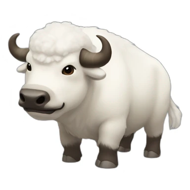 appa White flying bison from avatar the last airbender with grey arrow on forehead sticker
