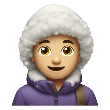 Crea un niño con una nieve sticker