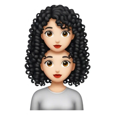 Girl ugc black curly  sticker