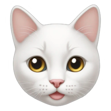 Sweet white cat sticker