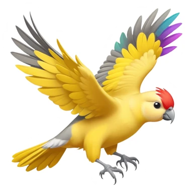 cockatiel flying happy sticker