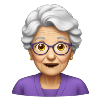crazy old lady sticker