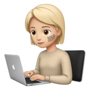 laptop com codigo de programação a aparecer no ecra sticker