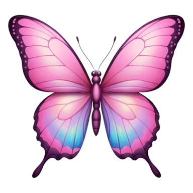 Pink butterfly sticker