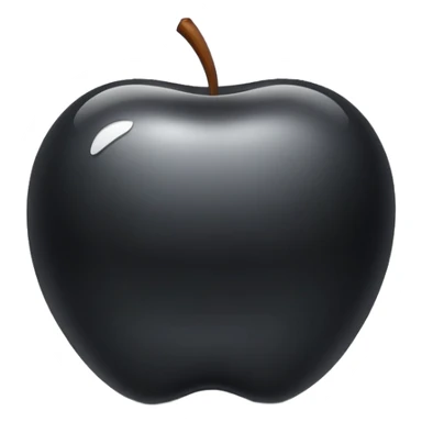 Black apple sticker