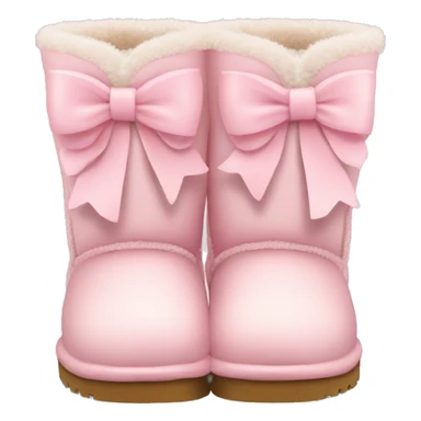 Mini light pink uggs with bow sticker