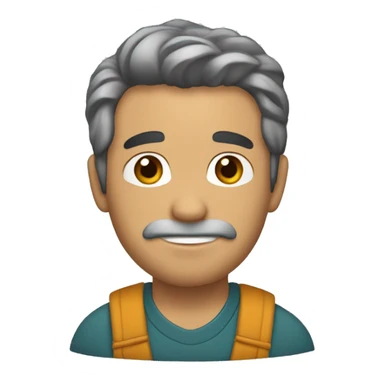 Chico trigueño, cabello castaño, pestañoso, con franela gris sticker