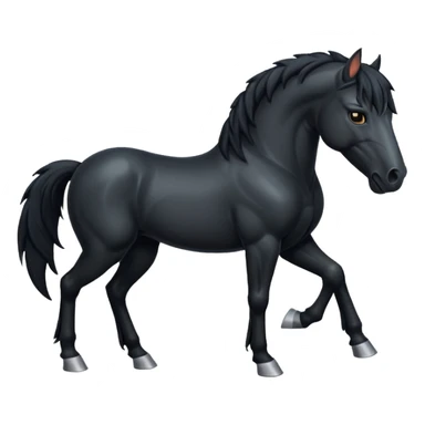 Angry black horse sticker