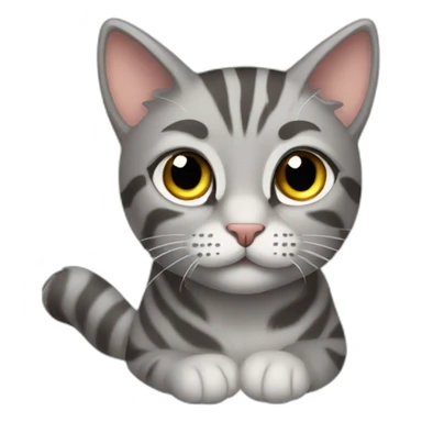 cute gray tabby cat sticker