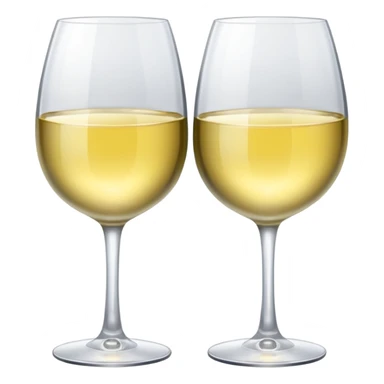 two white wine morder glasses cheering sticker