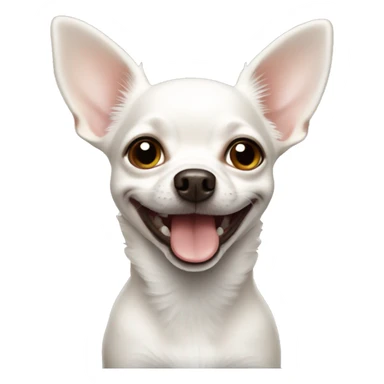 A happy white chihuahua  sticker