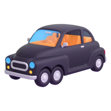 elegant solid car icon with a transparent protective film, refined and smooth design sticker
