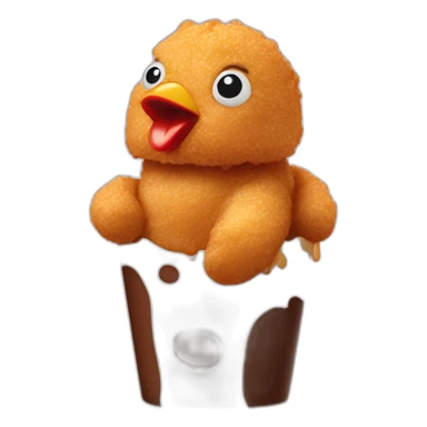 chicken nugget in a mcflurry sticker