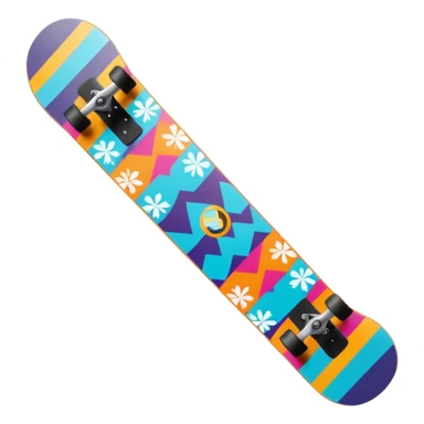 colorful patterned snowboard sticker