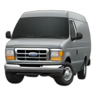 Ford Gray Van on the road sticker