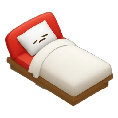 sleeping emoji with red X on it sticker