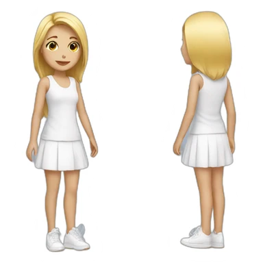 Girl whiy white shoes sticker