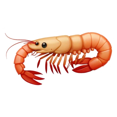 Shrimp with mouth stapled closed sticker