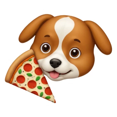 Dog and pizza sticker