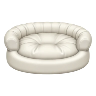 white Pet bed empty with no animal in it no dog in it I said sticker