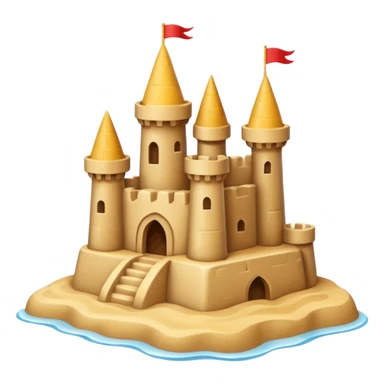 sandcastle very simple sticker