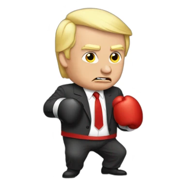 Putin boxing trump sticker