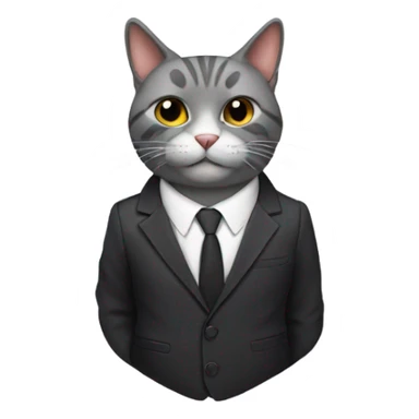 Cat in a suit  sticker