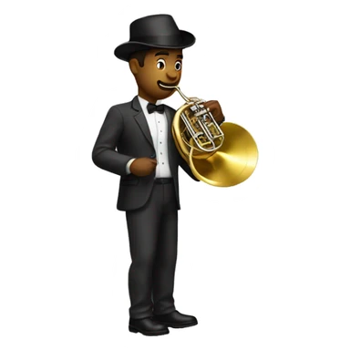 man playing sousaphone sticker